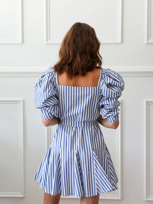 Mille Anais Dress | Blue Stripe