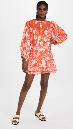 Farm Rio | Orange Jungle Mini Skirt