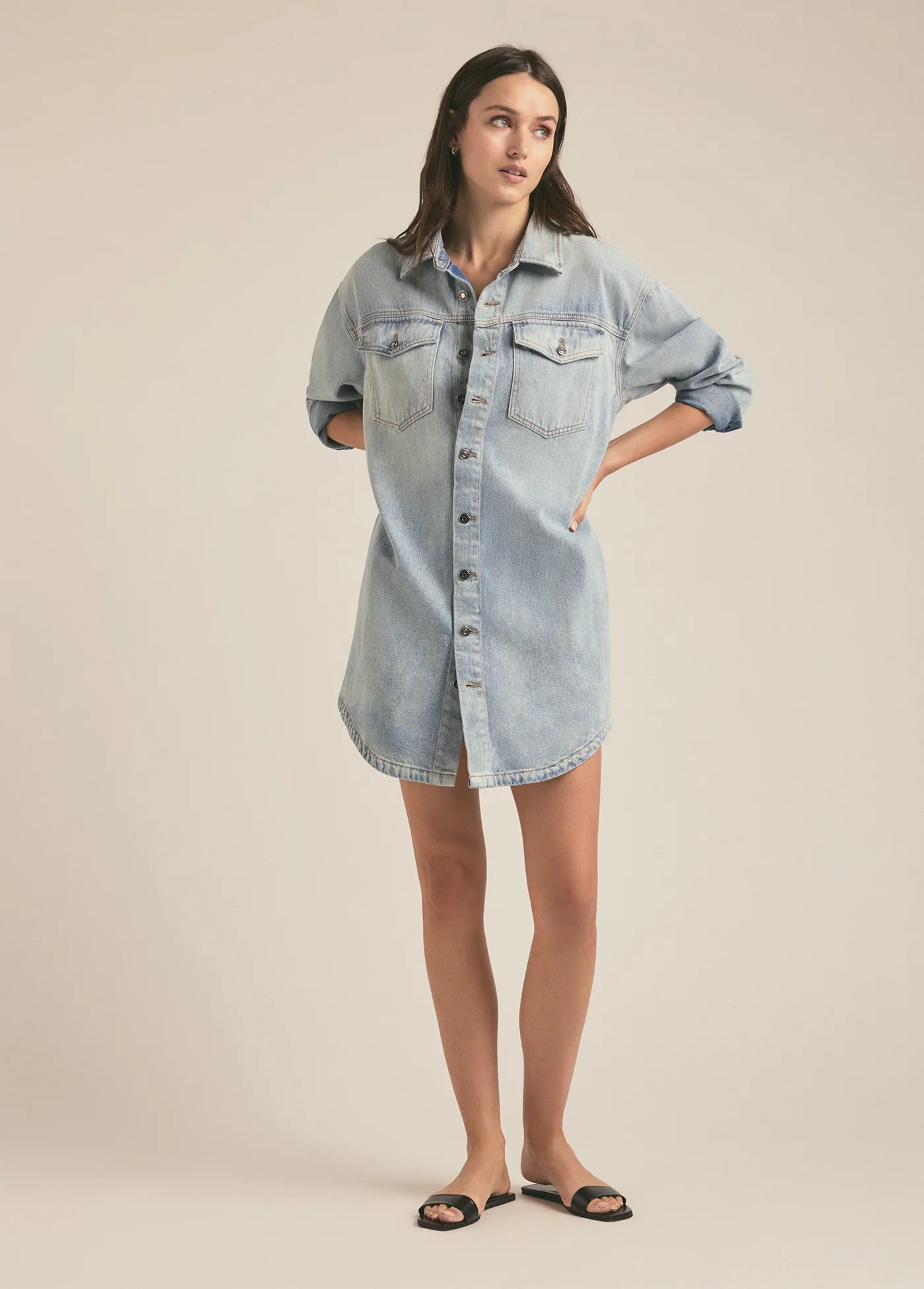 favorite daughter denim dress Favorite Daughter The Halter City Denim Midi-Dress
