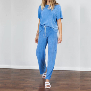 Open image in slideshow, Edle Loop Terry Pant | American Blue
