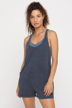 Indy Relaxed Romper | Vintage Black
