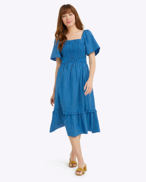 Draper James | Deana Smocked Dress | Canopy Stripe