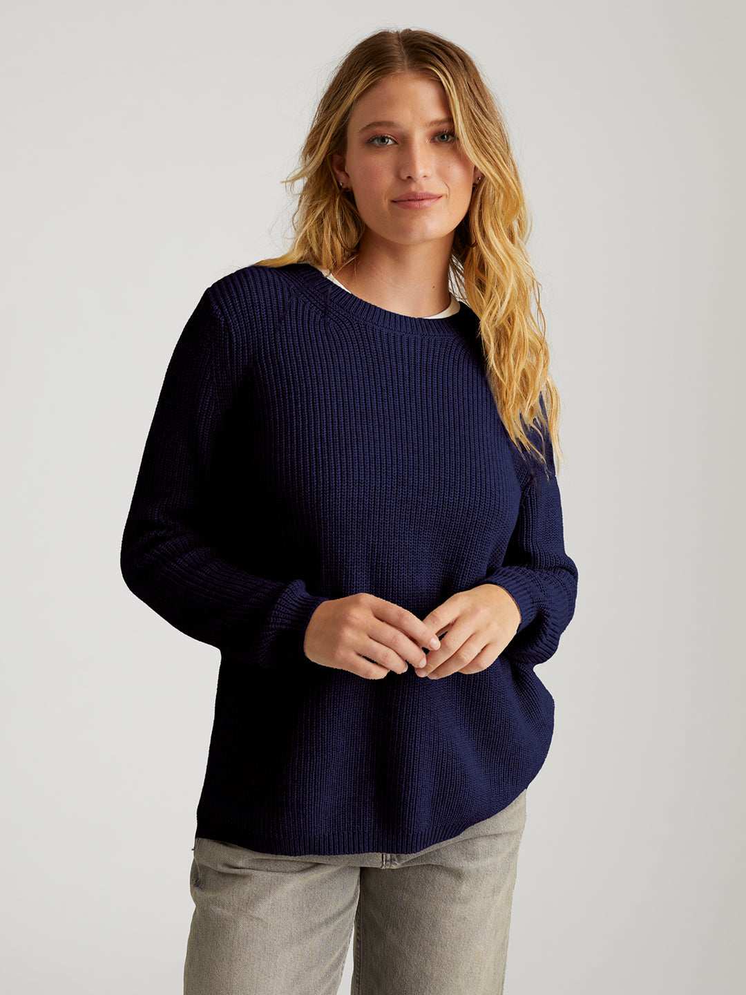 525 America | Emma Crewneck Shaker Stitch Sweater