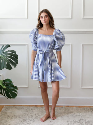 Open image in slideshow, Mille Anais Dress | Blue Stripe
