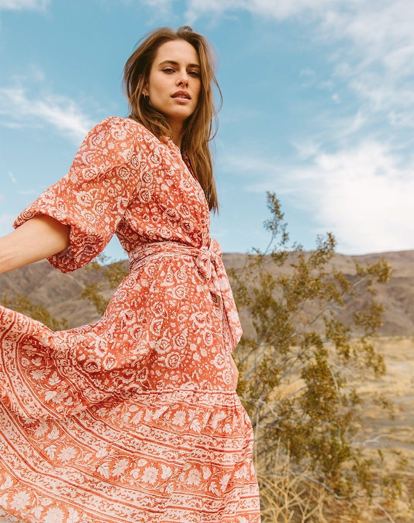 cleobella orange dress Cleobella Catalan Midi Dress