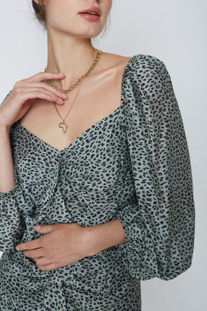 Elena Dress | Mint Dot
