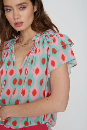 Kelsie Top |  South African Ikat Print