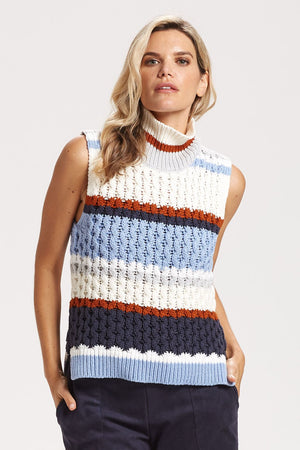 Open image in slideshow, Sleeveless Turtleneck Knit Sweater
