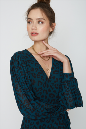 Moon Maxi | Teal Leopard