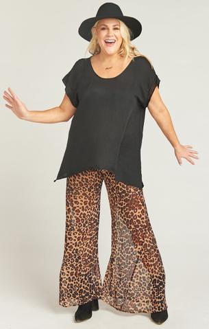Roberts Party Pants | Donna Cheetah Print