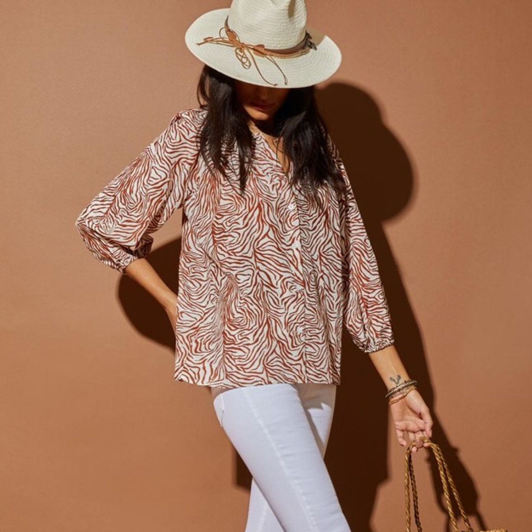 Classic Blouse | White Tiger