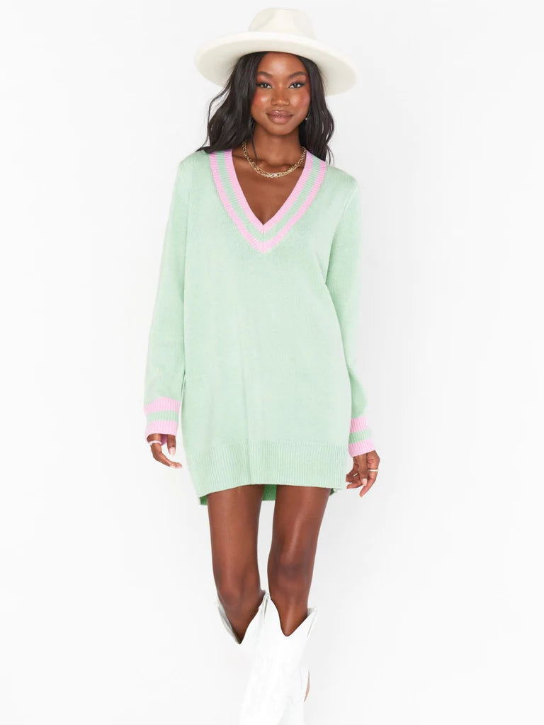 mint green sweater dress Women Autumn Winter Sweater Dresses V-neck Crochet Knitted Long Pullovers Sweaters Dress Long Style Elegant Atmospheric Tight Fitting Party Dresses