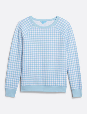 Open image in slideshow, Natalie Sweatshirt | Light Blue Gingham
